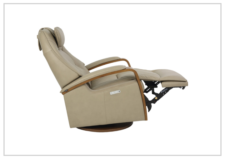 Fjords Helsinki Swing Relaxer Swivel Glider Recliner Chair in Leather
