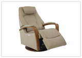 Fjords Helsinki Swing Relaxer Swivel Glider Recliner Chair in Leather