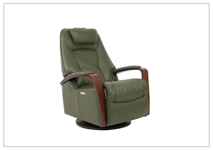 Fjords Helsinki Swing Relaxer Swivel Glider Recliner Chair in Leather