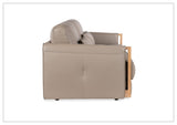 Hooker Meridian Leather Stationary Sofa With Lumbar Pillows-Sofabed