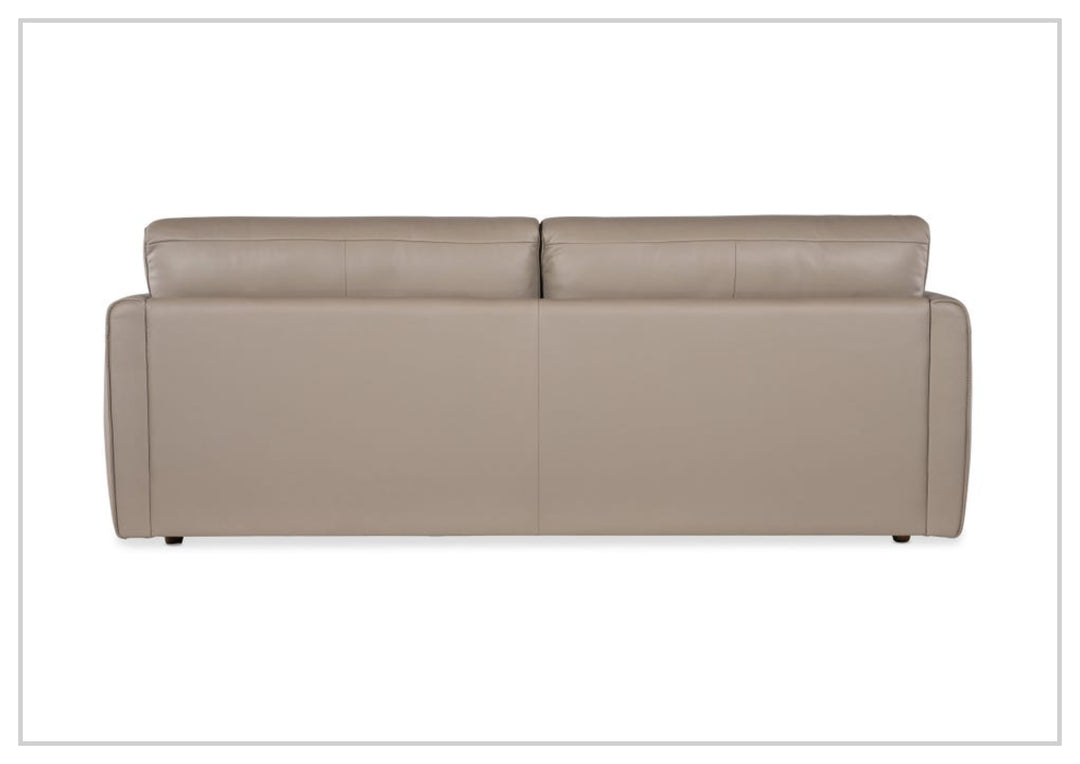 Hooker Meridian Leather Stationary Sofa With Lumbar Pillows-Sofabed