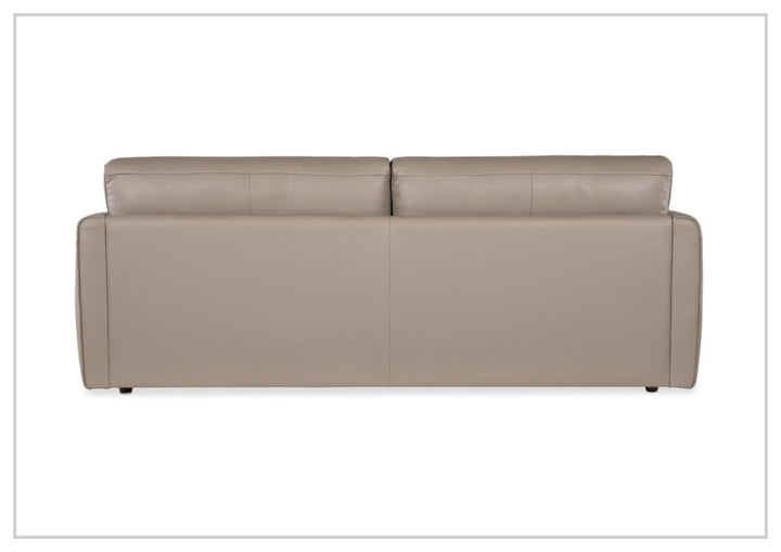Hooker Meridian Leather Stationary Sofa With Lumbar Pillows-Sofabed