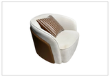 Klaussner Ivano Clause Upholstered Lounge Chair In Off White