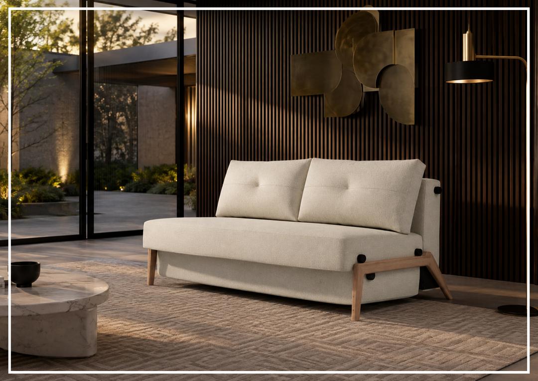 Innovation Living Cubed Fabric 2-Seater Queen Sized Sleeper Sofa