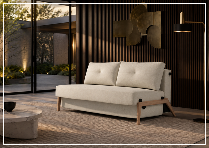Innovation Living Cubed Fabric 2-Seater Queen Sized Sleeper Sofa