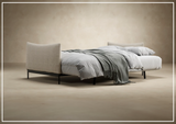 Innovation Living Malloy 2-Seater Fabric Sofa Bed With Ottoman