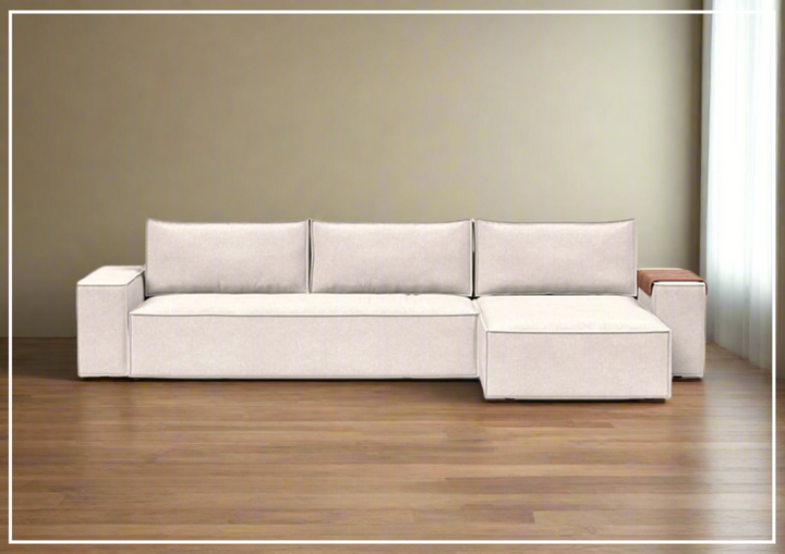 Innovation Living Newilla Fabric L-Shape Sectional Sleeper Sofa