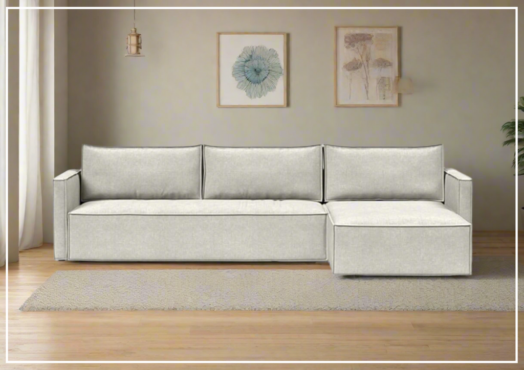 Innovation Living Newilla Fabric L-Shape Sectional Sleeper Sofa