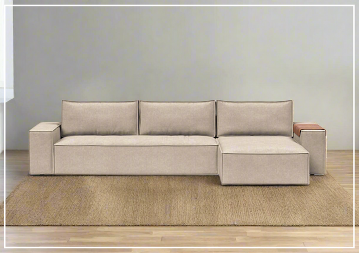 Innovation Living Newilla Fabric L-Shape Sectional Sleeper Sofa
