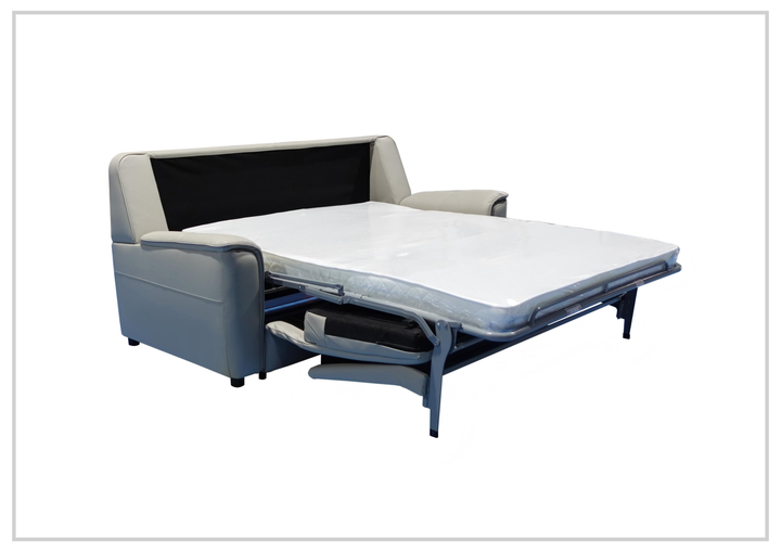 Klaussner Verenzo Leather Queen Sleeper With Memory Foam Mattress