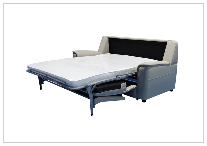 Klaussner Venza Leather Queen Sleeper With Memory Foam Mattress - SOFABED