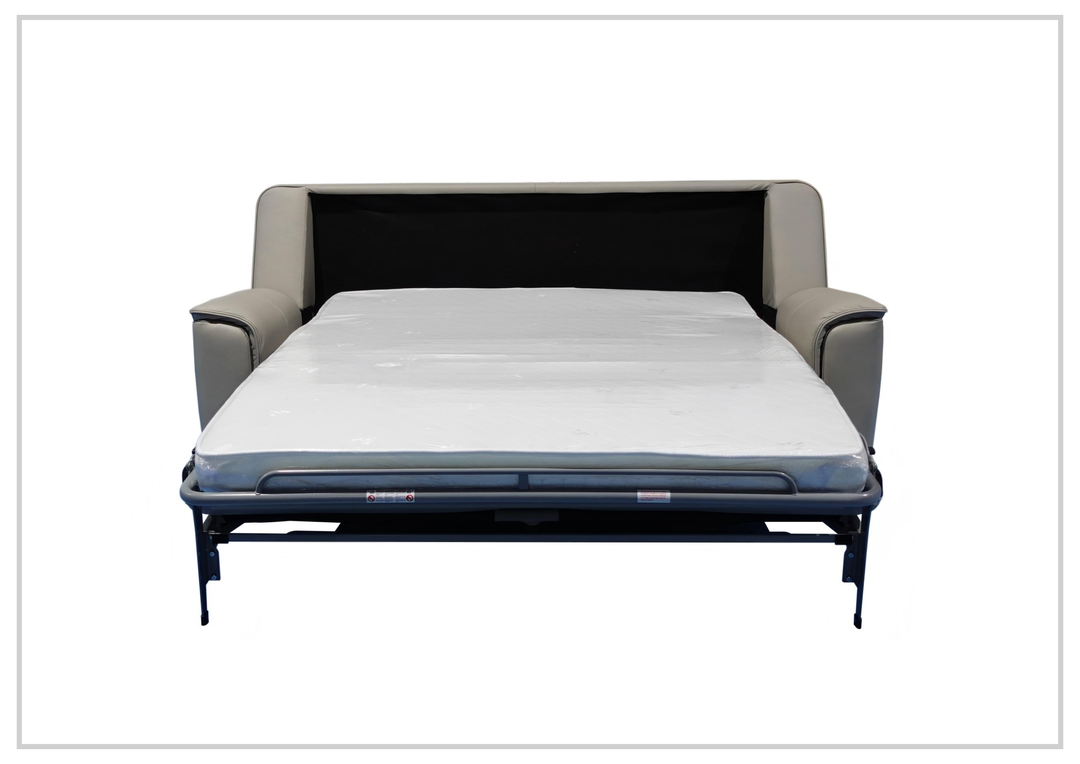 Klaussner Venza Leather Queen Sleeper With Memory Foam Mattress - SOFABED