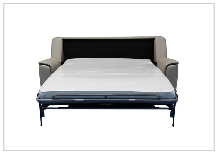 Klaussner Venza Leather Queen Sleeper With Memory Foam Mattress - SOFABED