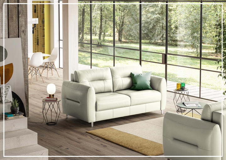 Luonto Jamie 2-Seater Leather Loveseat Sleeper (Queen Size)-SOFABED