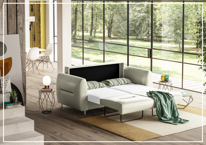Luonto Jamie 2-Seater Leather Loveseat Sleeper (Queen Size)-SOFABED
