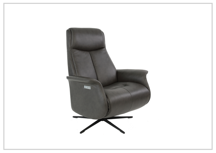 Fjords Jakob Leather Dual Motorized Recliner With Swivel Base