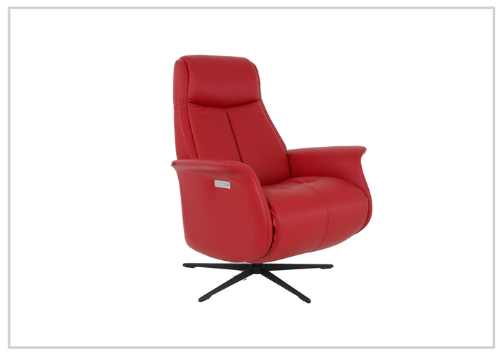 Fjords Jakob Leather Dual Motorized Recliner With Swivel Base