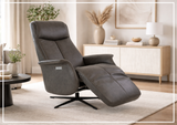 Fjords Jakob Leather Dual Motorized Recliner With Swivel Base