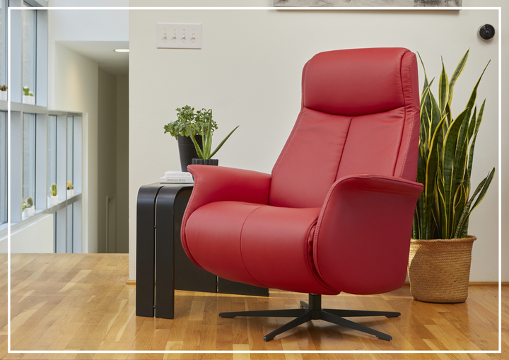 Fjords Jakob Leather Dual Motorized Recliner With Swivel Base