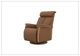 Fjords Jewel Leather Recliner Chair with Swivel & Gliding Motion-Sofabed