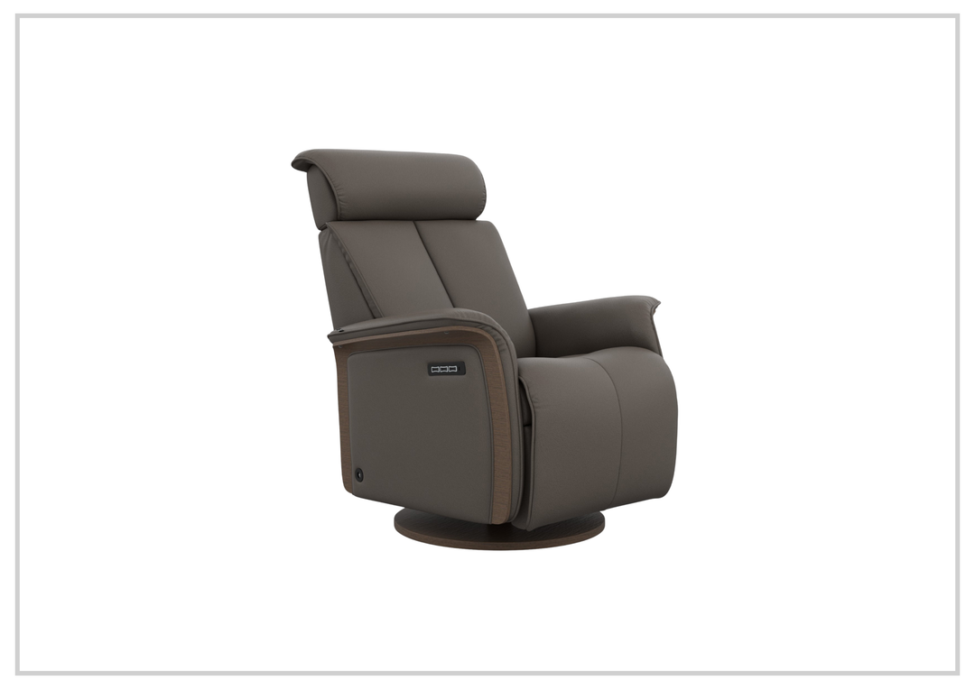 Fjords Jewel Leather Recliner Chair with Swivel & Gliding Motion-Sofabed