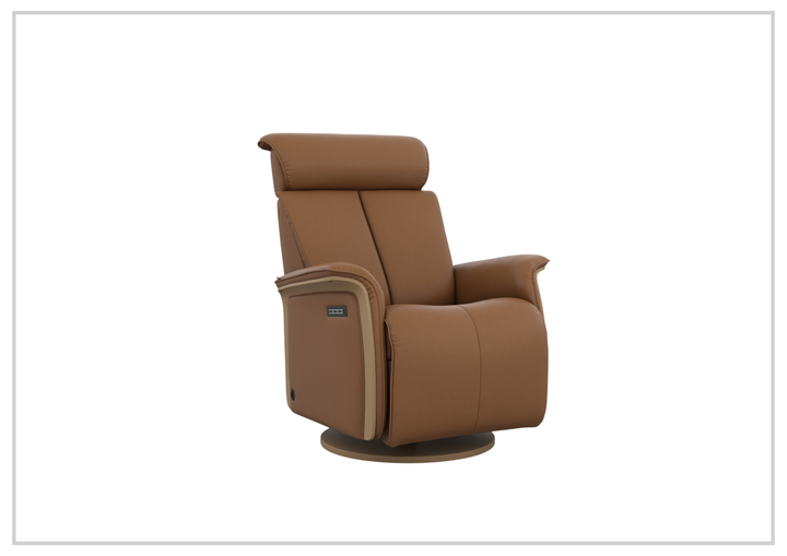 Fjords Jewel Leather Recliner Chair with Swivel & Gliding Motion-Sofabed