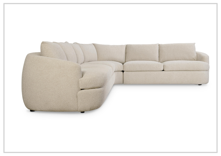 Bernhardt Jules Fabric Sectional Sofa With Throw Pillows