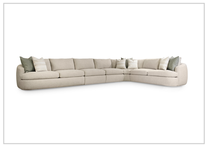 Bernhardt Jules Fabric Sectional Sofa With Throw Pillows