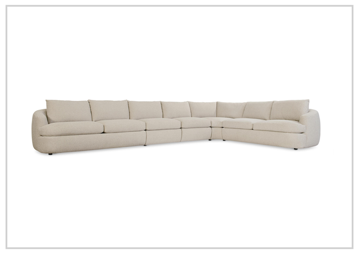 Bernhardt Jules Fabric Sectional Sofa With Throw Pillows