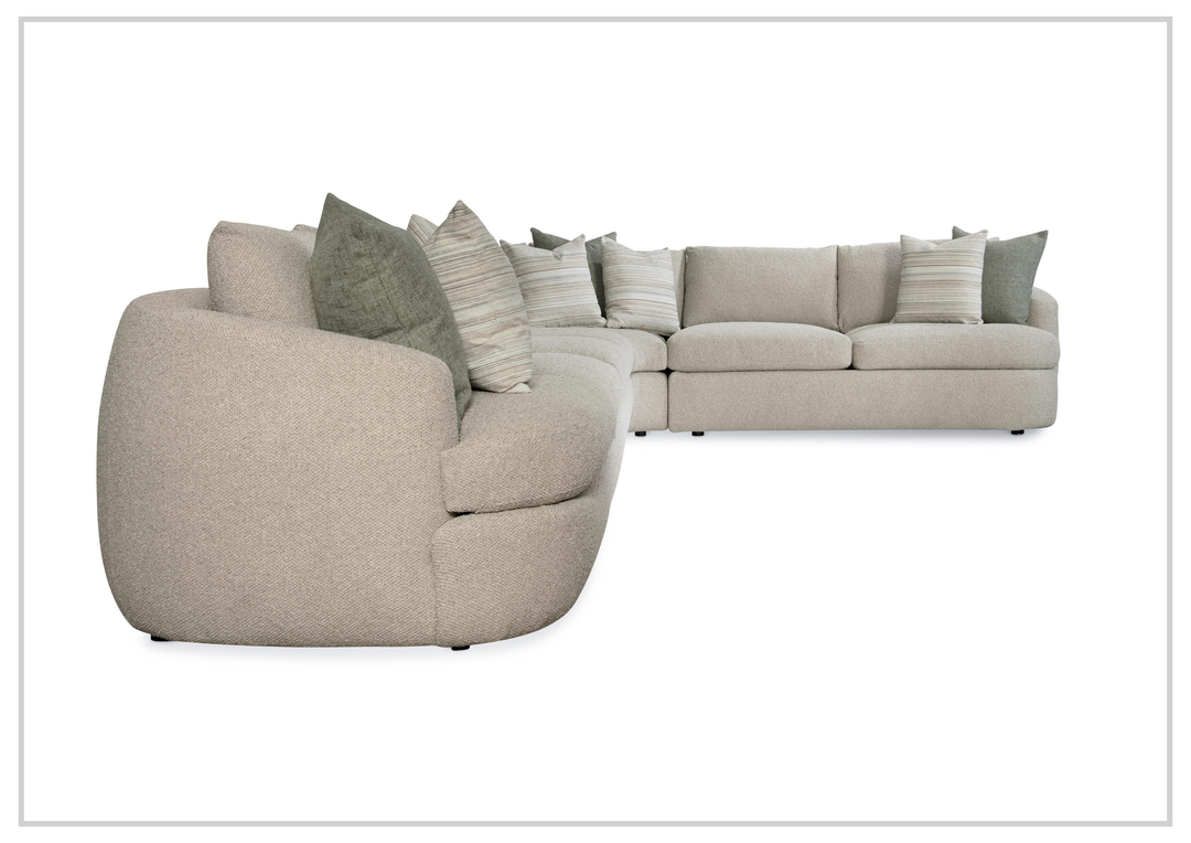 Bernhardt Jules Fabric Sectional Sofa With Throw Pillows
