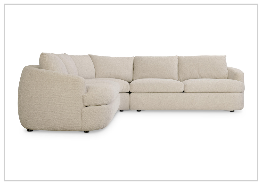 Bernhardt Jules Fabric Sectional Sofa With Throw Pillows
