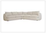 Bernhardt Jules Fabric Sectional Sofa With Throw Pillows