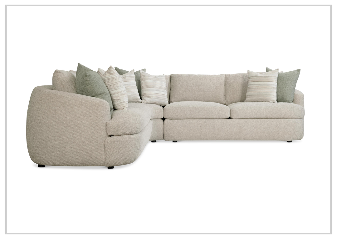 Bernhardt Jules Fabric Sectional Sofa With Throw Pillows