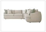 Bernhardt Jules Fabric Sectional Sofa With Throw Pillows