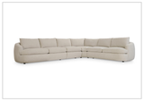 Bernhardt Jules Fabric Sectional Sofa With Throw Pillows