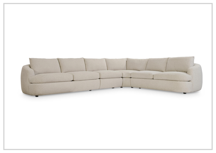 Bernhardt Jules Fabric Sectional Sofa With Throw Pillows