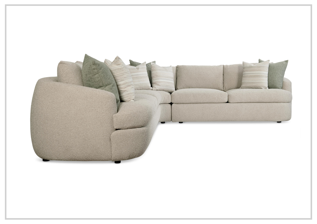 Bernhardt Jules Fabric Sectional Sofa With Throw Pillows