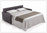 Wigan Luxury Gray Italian Leather Queen Sleeper