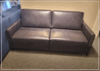 Wigan Luxury Gray Italian Leather Queen Sofa Bed
