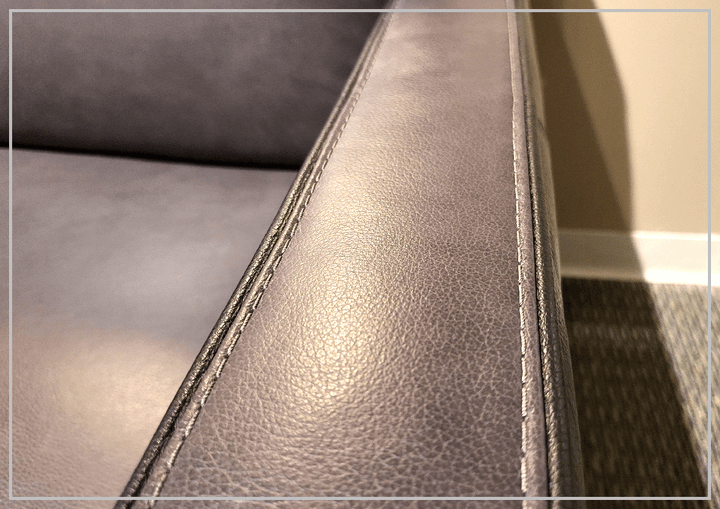 Kathy Ireland Wigan Luxury Gray Italian Leather Queen Sleeper