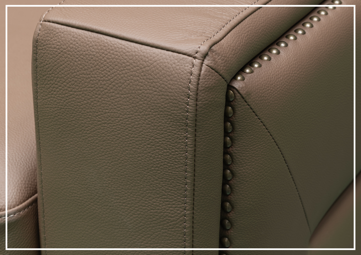 Kathy Ireland Alaves 3-Seater Brown Leather Sleeper Sofa (Queen Size)