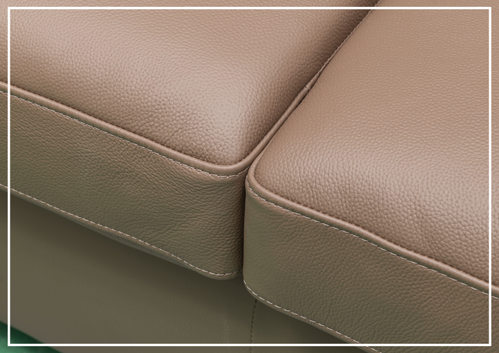 Kathy Ireland Alaves 3-Seater Brown Leather Sleeper Sofa (Queen Size)