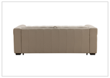 Kathy Ireland Leather Callas 3-Seater Light Gray Leather Queen Sleeper Sofa