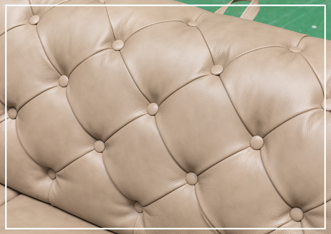 Kathy Ireland Leather Callas 3-Seater Light Gray Leather Queen Sleeper Sofa