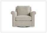 Bernhardt Keirnan Gray Fabric Swivel Chair With 360-degree Base - SOFABED