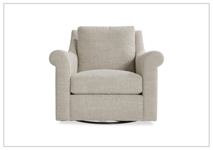 Bernhardt Keirnan Gray Fabric Swivel Chair With 360-degree Base - SOFABED