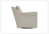 Bernhardt Keirnan Gray Fabric Swivel Chair With 360-degree Base - SOFABED