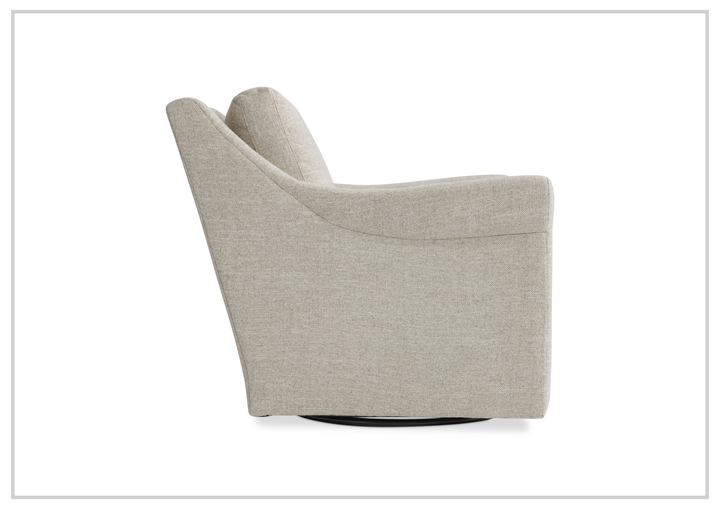 Bernhardt Keirnan Gray Fabric Swivel Chair With 360-degree Base - SOFABED