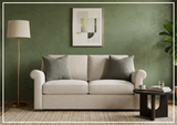 Keirnan Gray Fabric Loveseat | Rolled Arm | Bernhardt - SOFABED