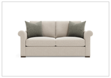 Keirnan Gray Fabric Loveseat | Rolled Arm | Bernhardt - SOFABED